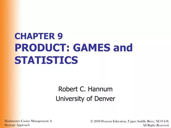 chapter 9 product games and statistics