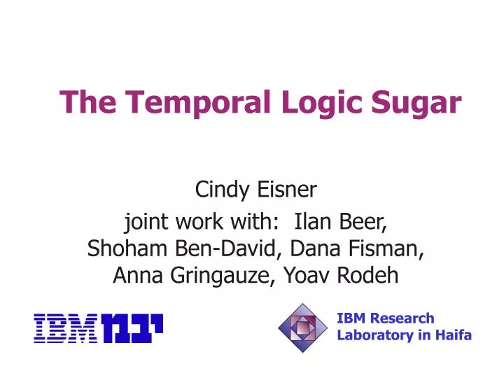 the temporal logic sugar