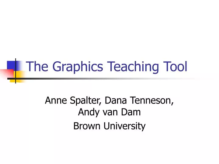 the graphics teaching tool