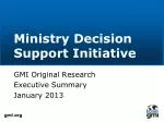 Ministry Decision Support Initiative - slide 1