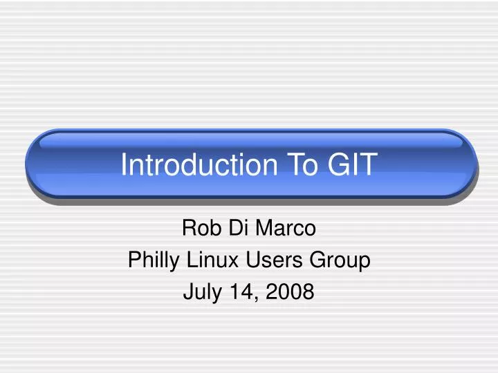 introduction to git