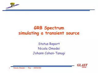 GRB Spectrum simulating a transient source