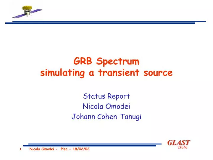 grb spectrum simulating a transient source