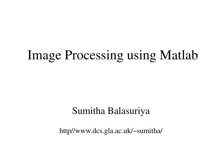 image processing using matlab