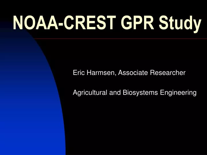 noaa crest gpr study