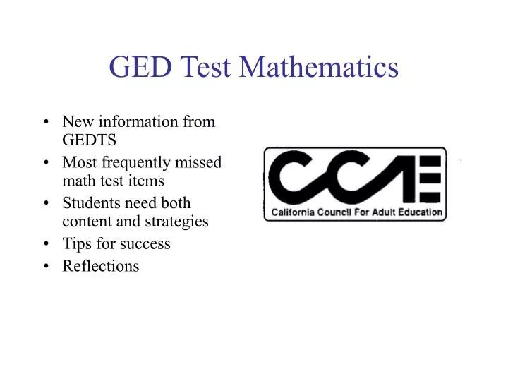 ged test mathematics