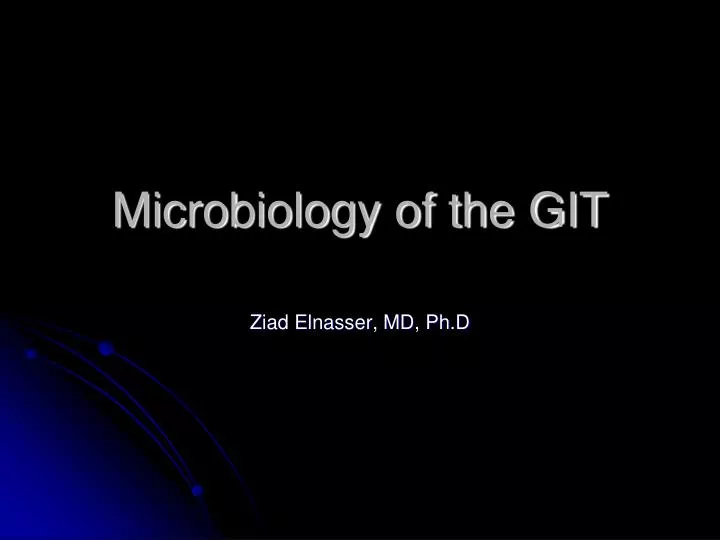 microbiology of the git