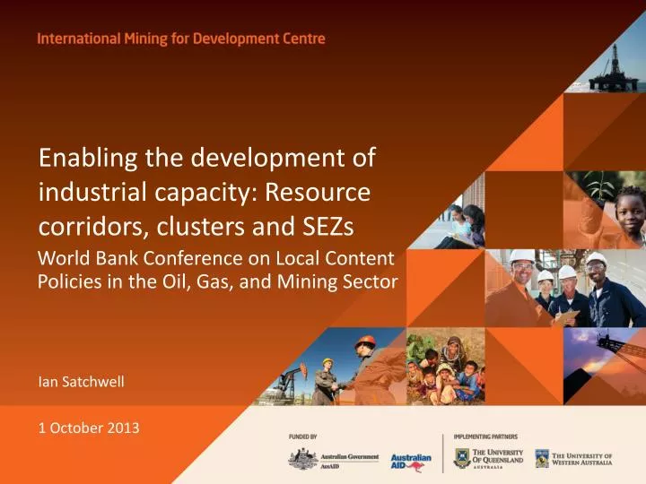 enabling the development of industrial capacity resource corridors clusters and sezs