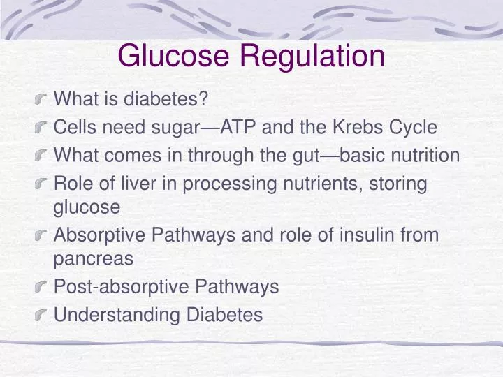 glucose regulation
