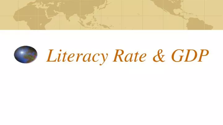 literacy rate gdp