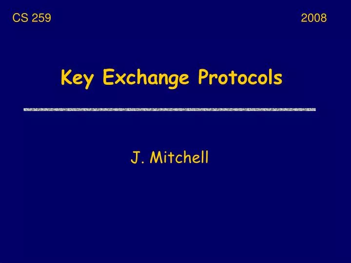 key exchange protocols