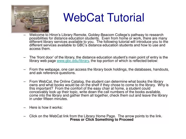 webcat tutorial