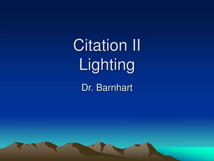 citation ii lighting