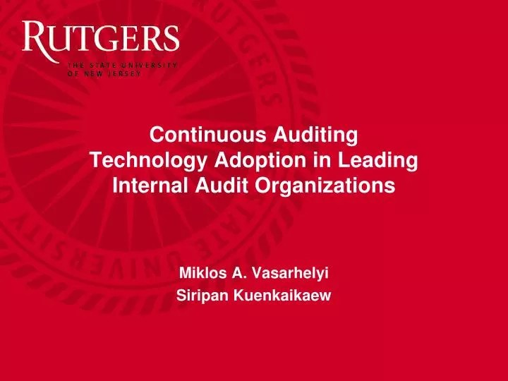 continuous auditing technology adoption in leading internal audit organizations