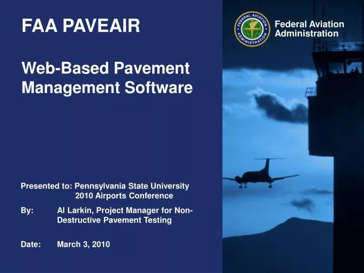 faa paveair web based pavement management software