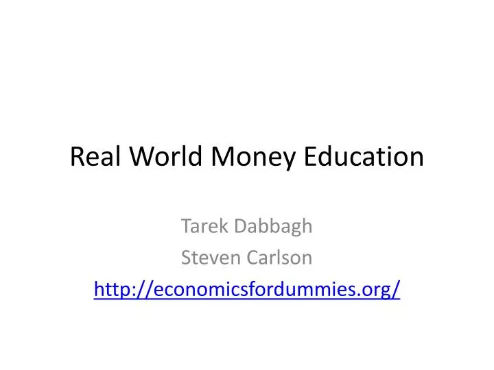 real world money education