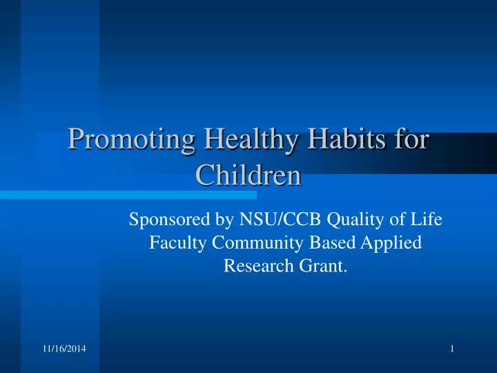 promoting healthy habits for children