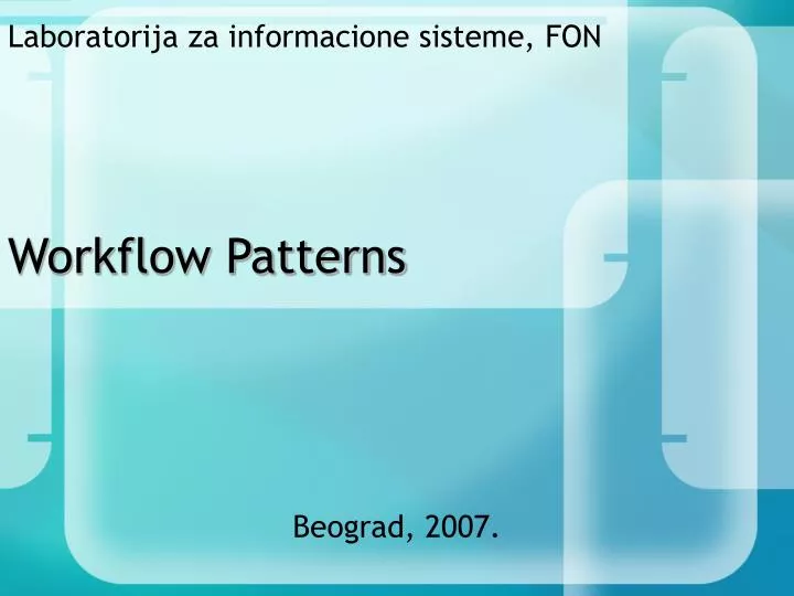 workflow patterns