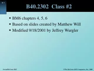 B40.2302 Class #2