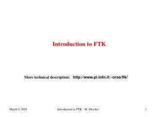 Introduction to FTK
