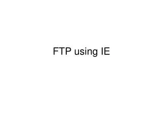 FTP using IE