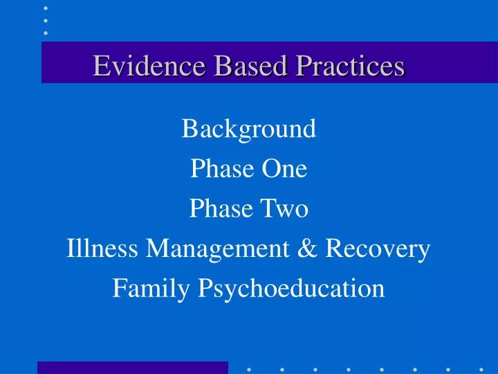 evidence based practices