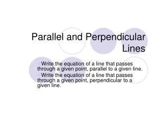 PPT - Lines- Parallel, Perpendicular, Intersecting PowerPoint ...