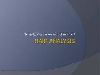 Hair Analysis