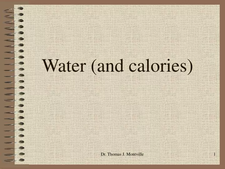 water and calories