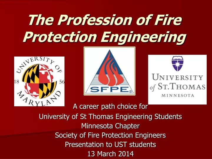 the profession of fire protection engineering