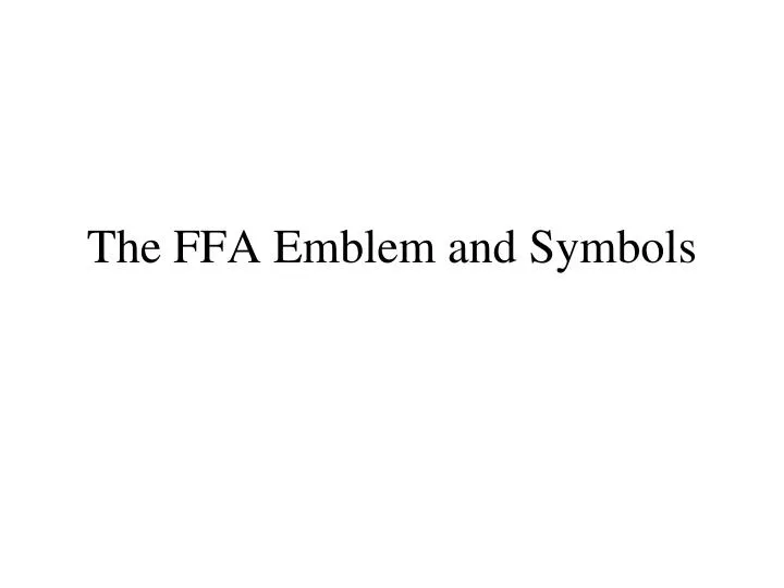 the ffa emblem and symbols