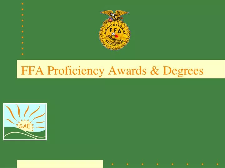 ffa proficiency awards degrees