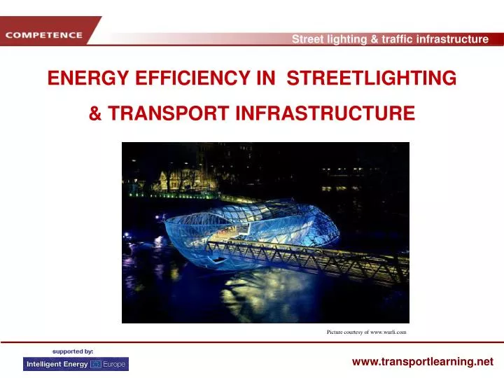 energy efficiency in streetlighting transport infrastructure