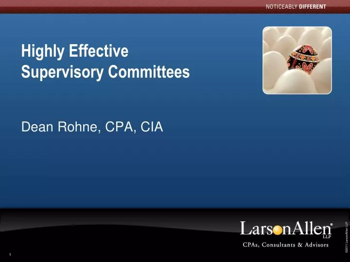 highly effective supervisory committees