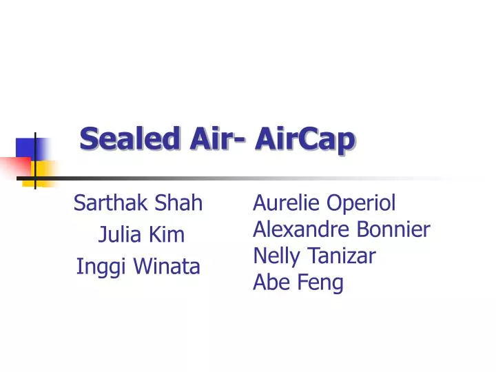 sealed air aircap