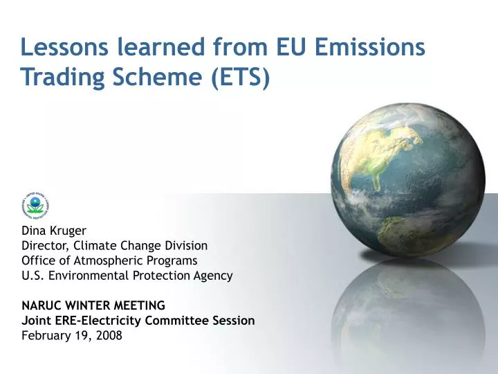 lessons learned from eu emissions trading scheme ets