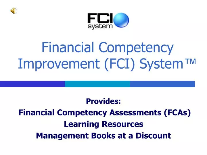 financial competency improvement fci system