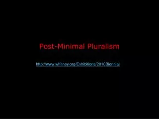 Post-Minimal Pluralism