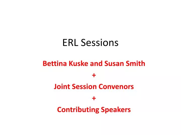 erl sessions