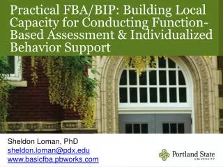 Sheldon Loman, PhD sheldon.loman@pdx basicfba.pbworks