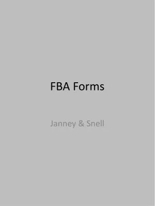 FBA Forms