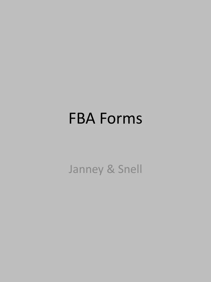 fba forms