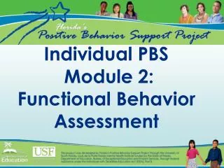 Individual PBS Module 2: Functional Behavior Assessment