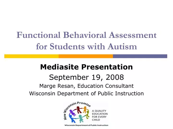 functional behavioral assessment for students with autism