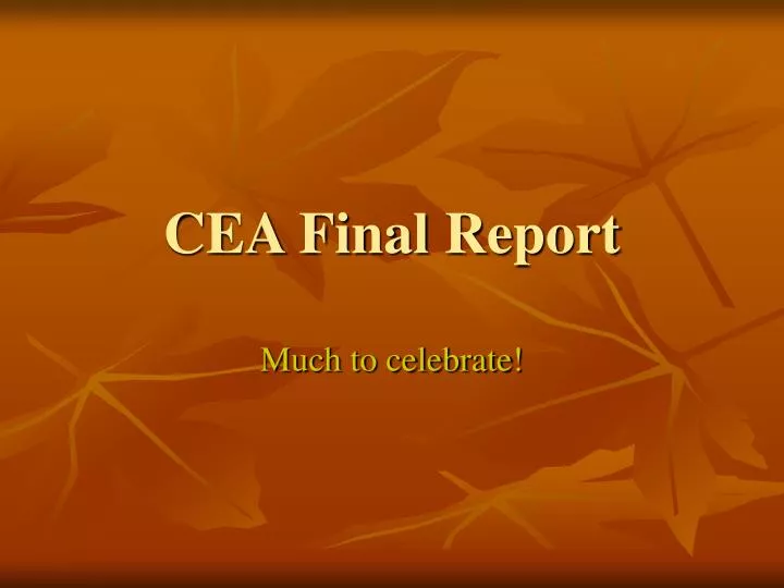 cea final report