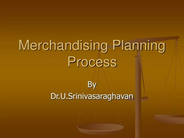 merchandising planning process