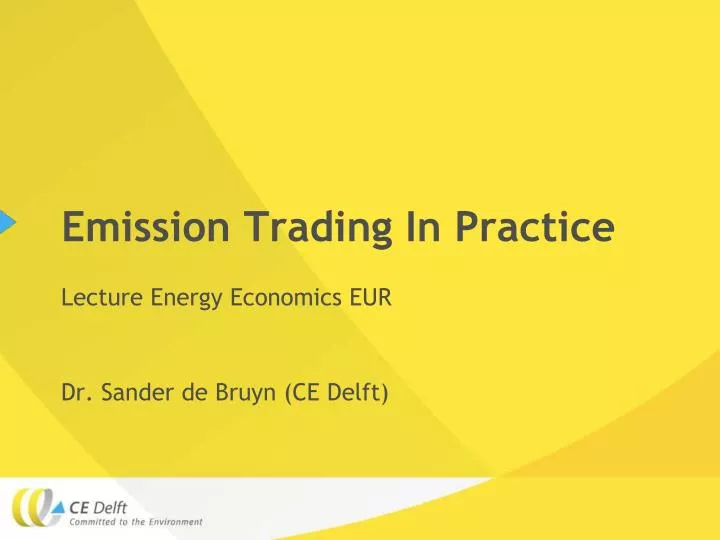 emission trading in practice