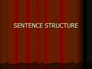 sentence structure