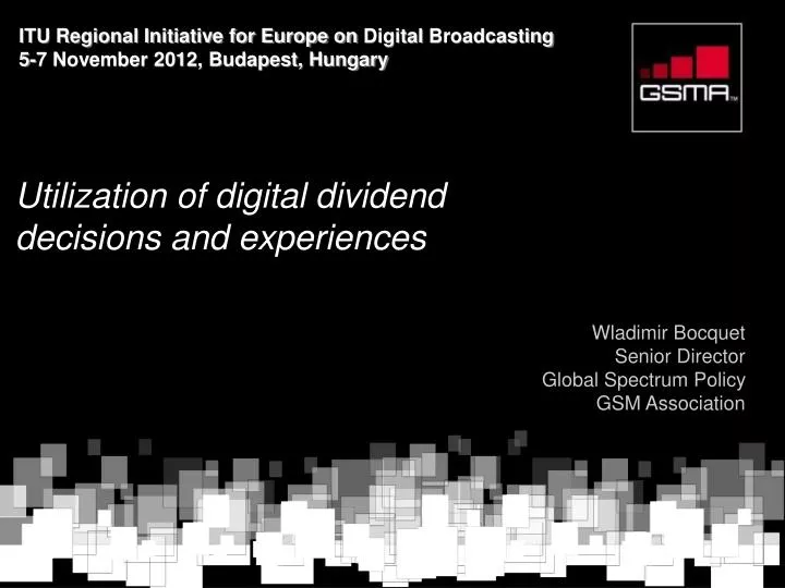 itu regional initiative for europe on digital broadcasting 5 7 november 2012 budapest hungary