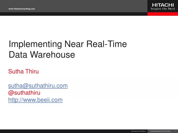 implementing near real time data warehouse